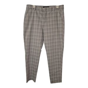 Liverpool Los Angeles Gray Plaid Ankle Pants Women’s Size 12 Stretch Slim Trouse
